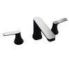 Anzzi 2-Handle 3-Hole Widespread Bathroom Faucet, Matte Black Brushed Nickel L-AZ902MB-BN